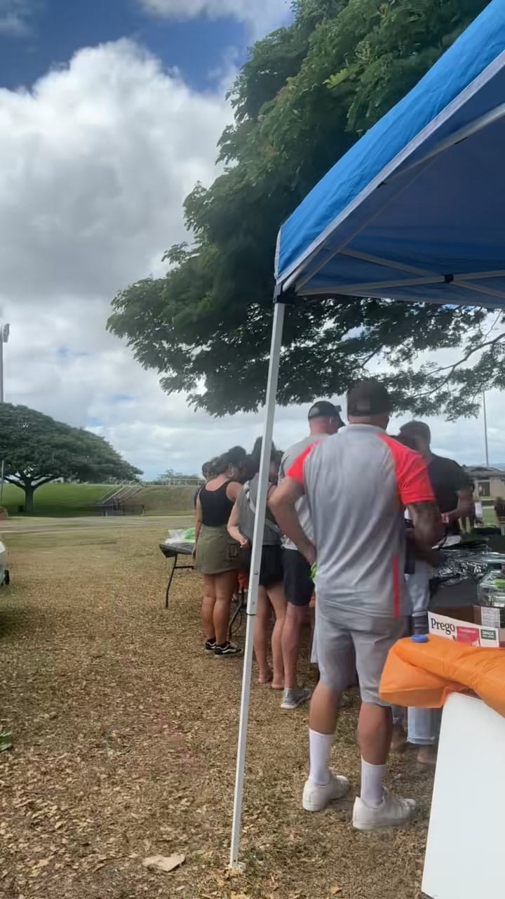 The Shaka’s tent set up at an evening pop-up