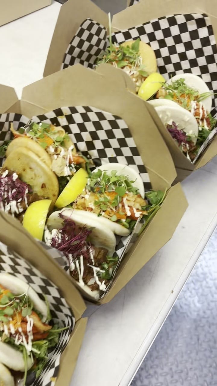 A filled bao box ready to hand over